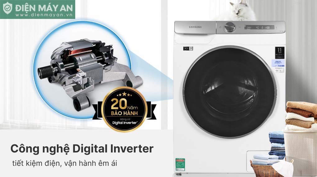 Máy Giặt Samsung Inverter 10kg WW10TP44DSH/SV